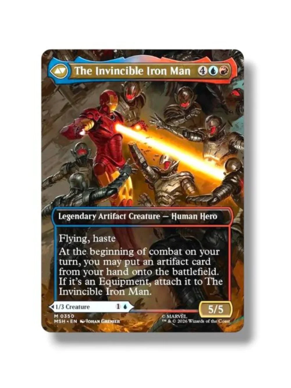 IRONMAN - Tony Stark (Borderless) (0350) - W PROTECTIVE CLEAR CASE (MSH) - MINT